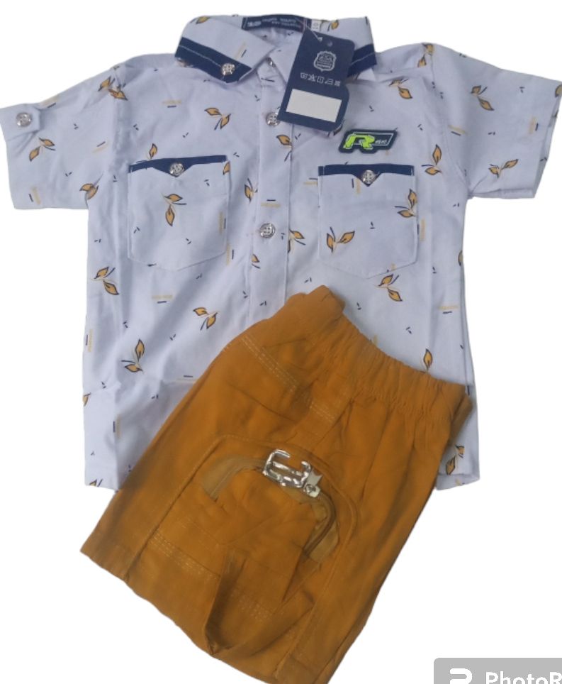 Baby Boy  Luxury Plain Shirt And Shorts