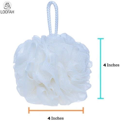 Baby & Toddler Bath Pouf Loofah Sponge - White