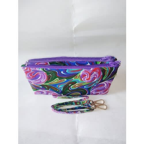 Double Zippered Ankara Mini Cross Body Bag