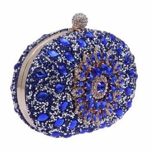 Round Shape Clutch - Blue