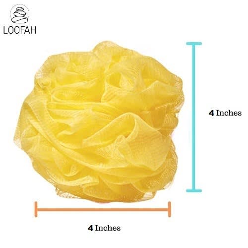 Baby & Toddler Bath Pouf Loofah Sponge - Yellow