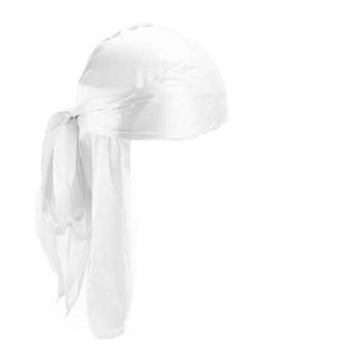Plain Silk Durag - White
