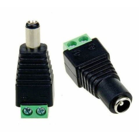 10 Pair [20pcs] Coax Cat5 To Bnc Dc Power Male Jack Plug Dc Female Connector Plug Adapter