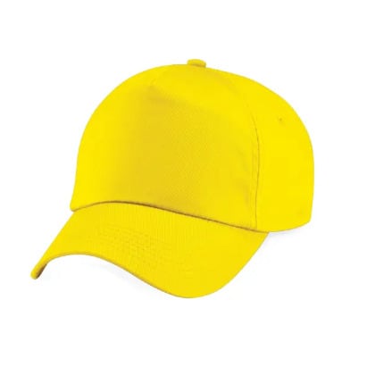 Plain Yellow Baseball Face Cap