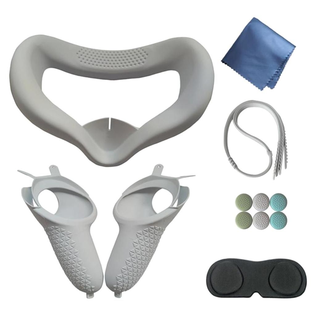 Durable VR Headset Face Pad Set Protective Easy To Remove For   White