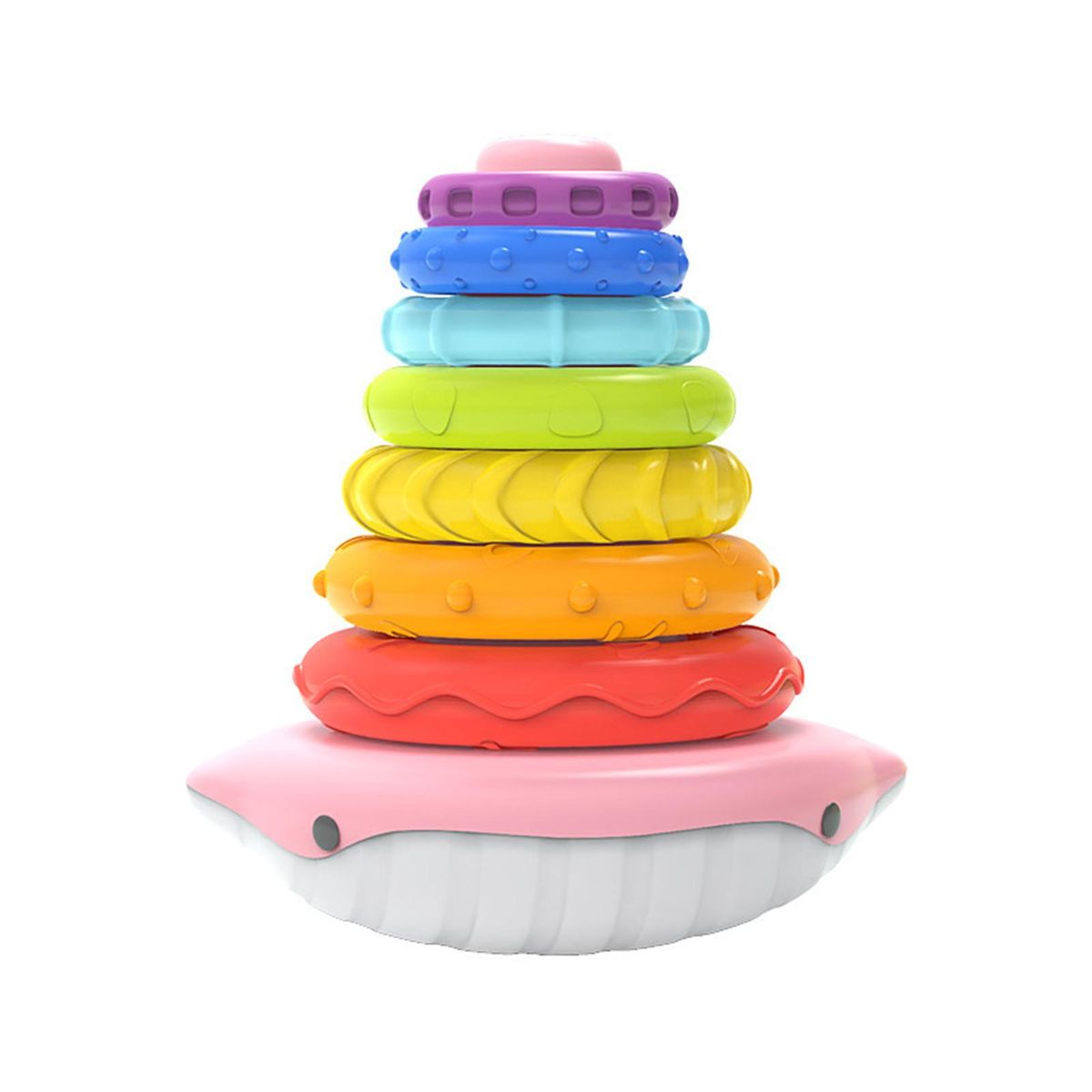 Baby Toy Tower Circle Block Stacking Toy Pink