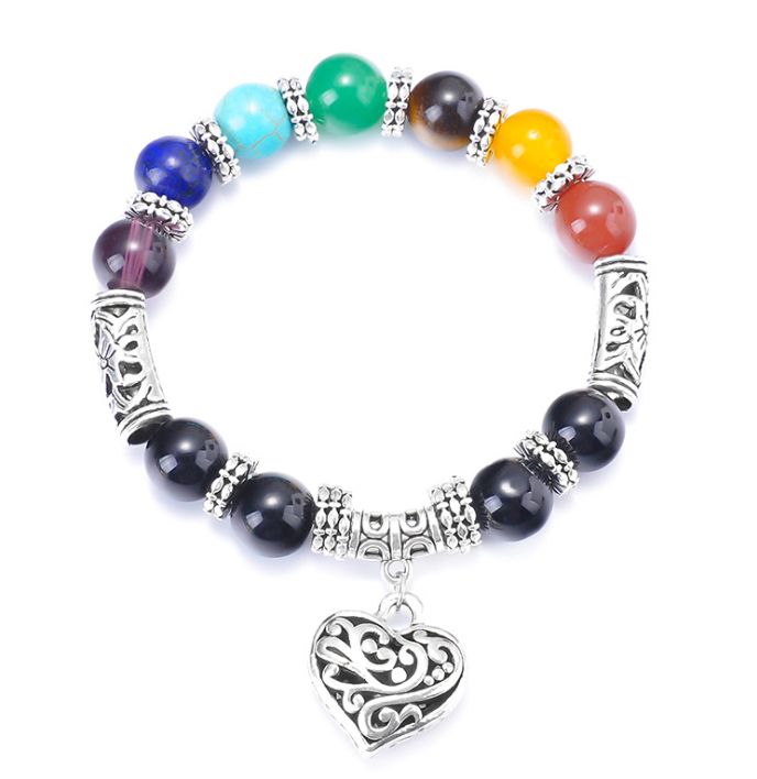 7 Chakra Reiki Healing Heart Bracelet..