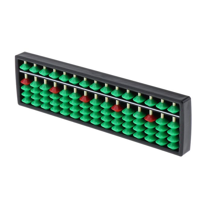15 Rods Plastic Abacus Toy With Plastic Beads Early Green