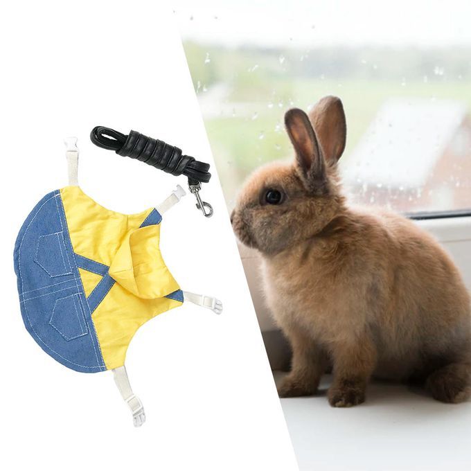 Rabbit Harness Multipurpose Breathable Denim Jacket Coat For M Yellow