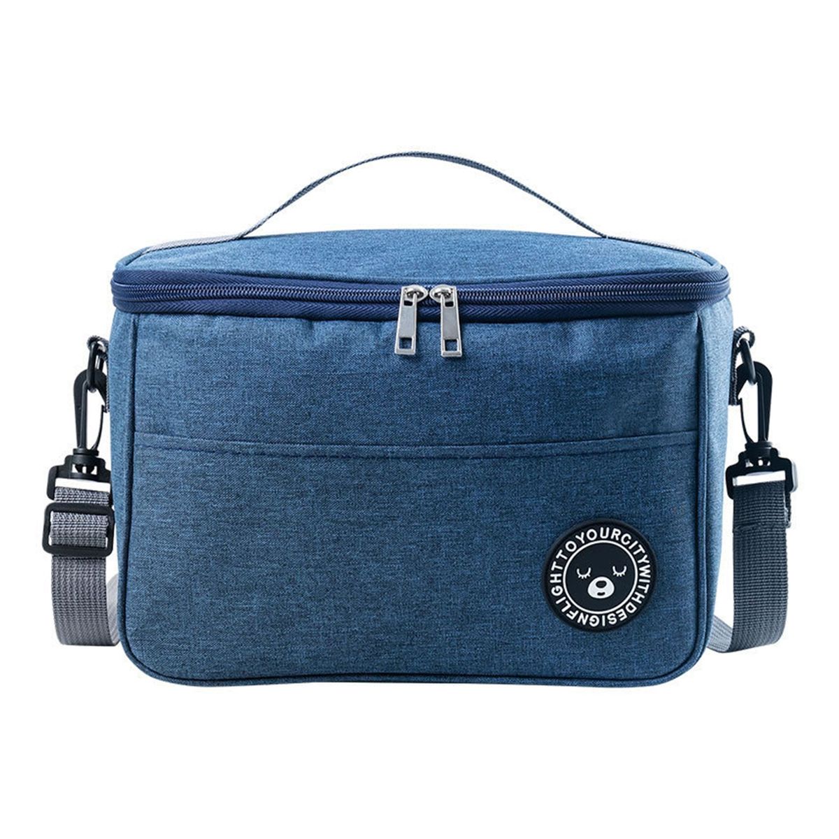 Lunch Bag Wide Opening Thermal Lunch Bag Navy Blue
