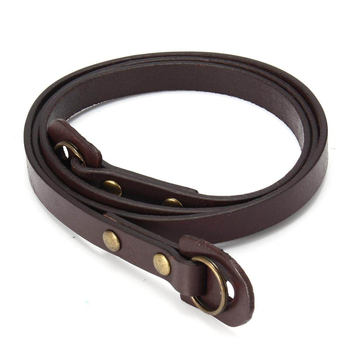 CANPIS Brown Leather Camera Neck Shoulder Strap For SLR DSLR Leica Fuji Brown