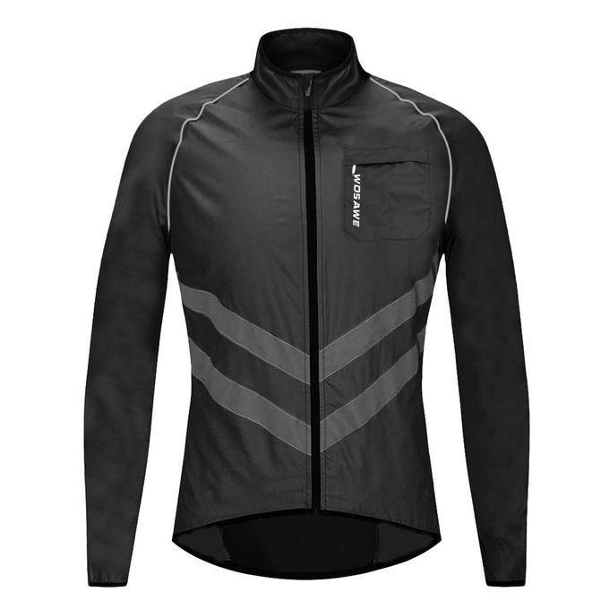 Cycling Outdoor Sports Jersey Wind Coat Waterproof Jacket Long Black M