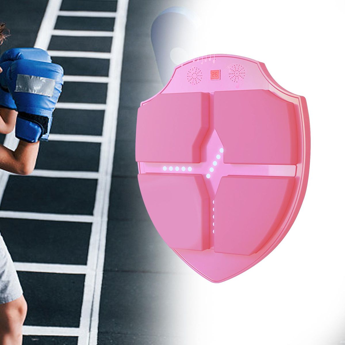 Music Boxing Machine Wall Target Boxing Trainer Pink