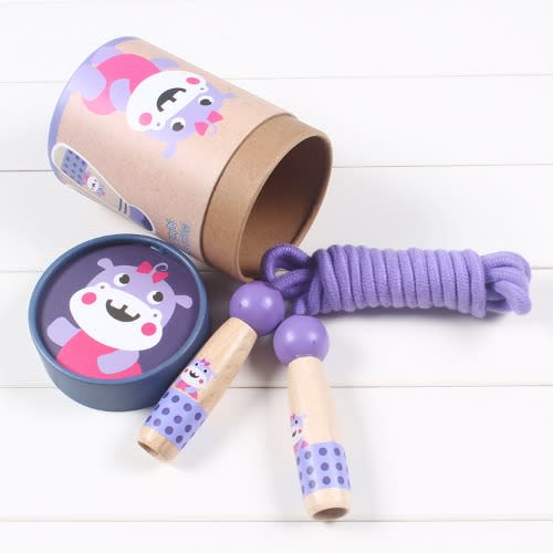 Wooden Skipping Or Jumping Rope - Purple - 3meters