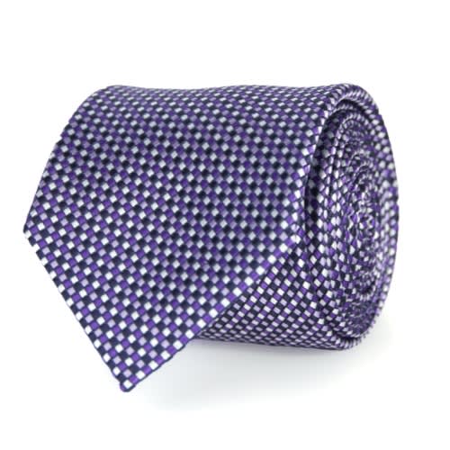 Purple & Lavender Diamond Silk Tie