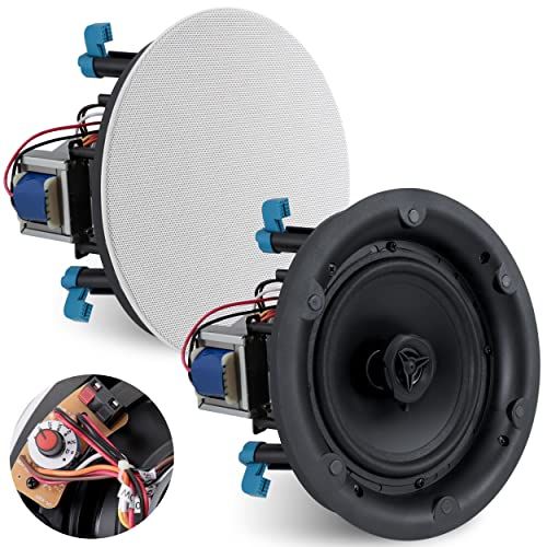 Ceiling And Wall Mount Speaker  8 2Way 70V Audio Stereo Soun