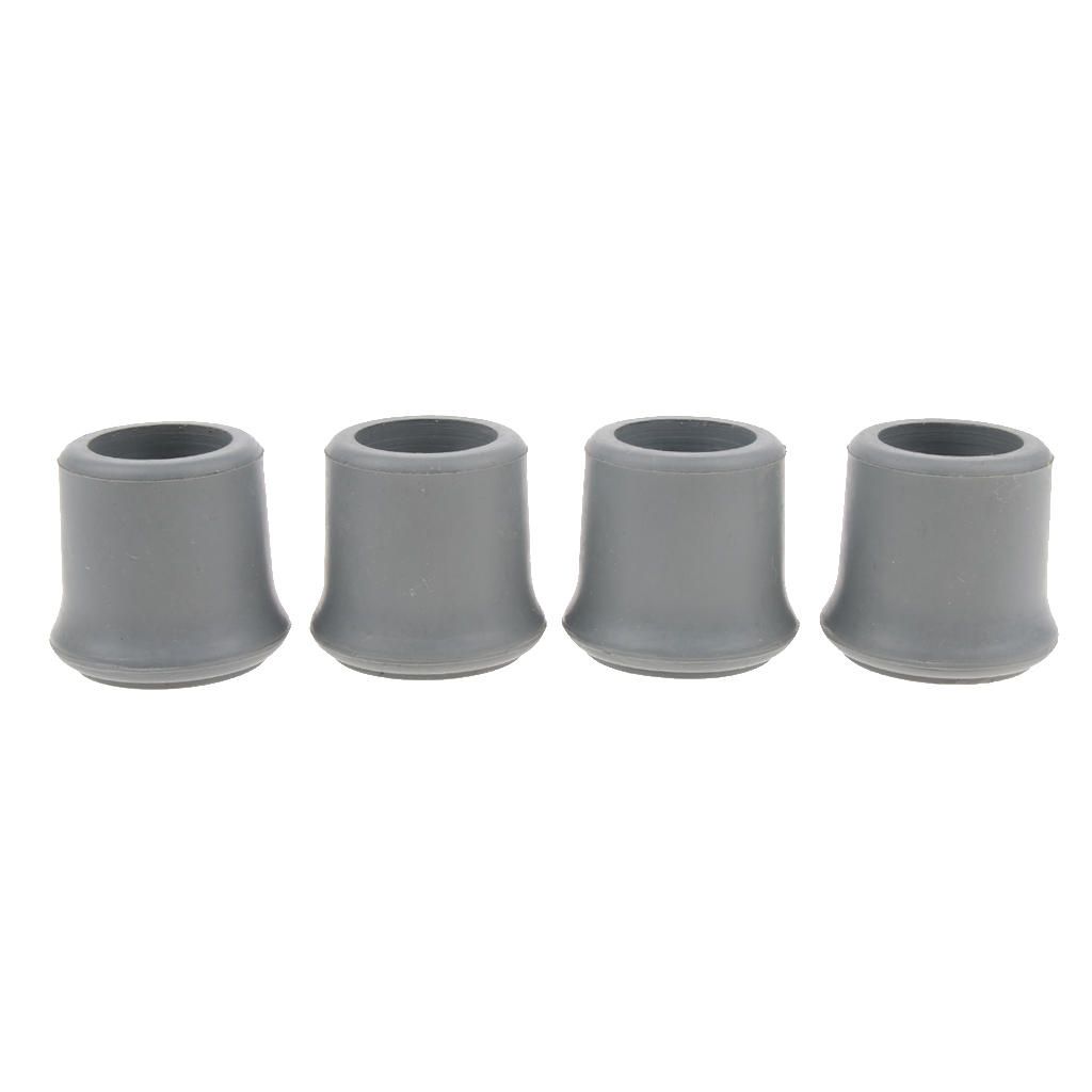 4pcs Trekking Pole Rubber Cap Walking Hiking Stick Cane Tips Crutch