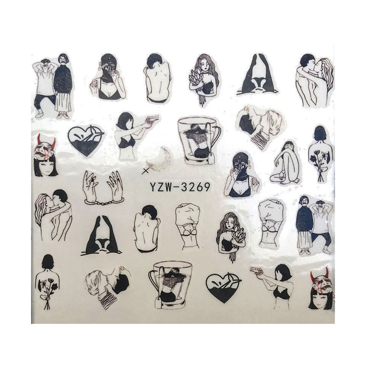 Nail Sticker Artistic Design Nail Decoration Vibrant Colors-