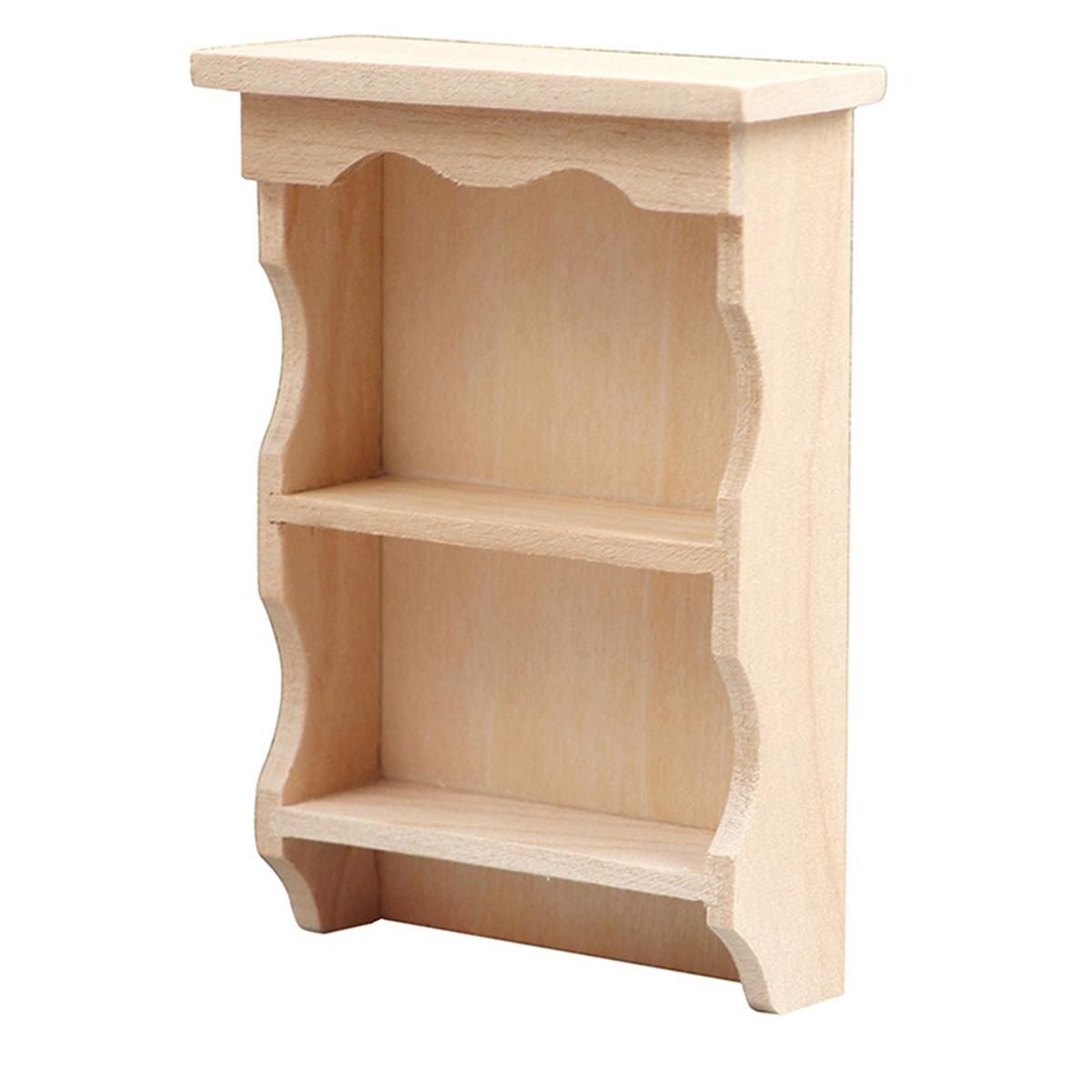 112 Miniature Furniture Wooden Cupboard Kitchen Wall Cabinet Hanging Cabinet Bookcase Decor Toy