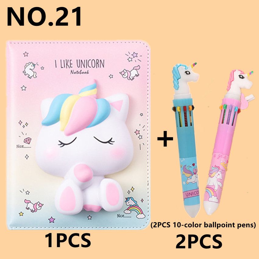 Squishy Kawaii Notebook With Pen Student School Supplies Cartoon Creative Office Stationery Cute Stress Relief Toy Soft Toys