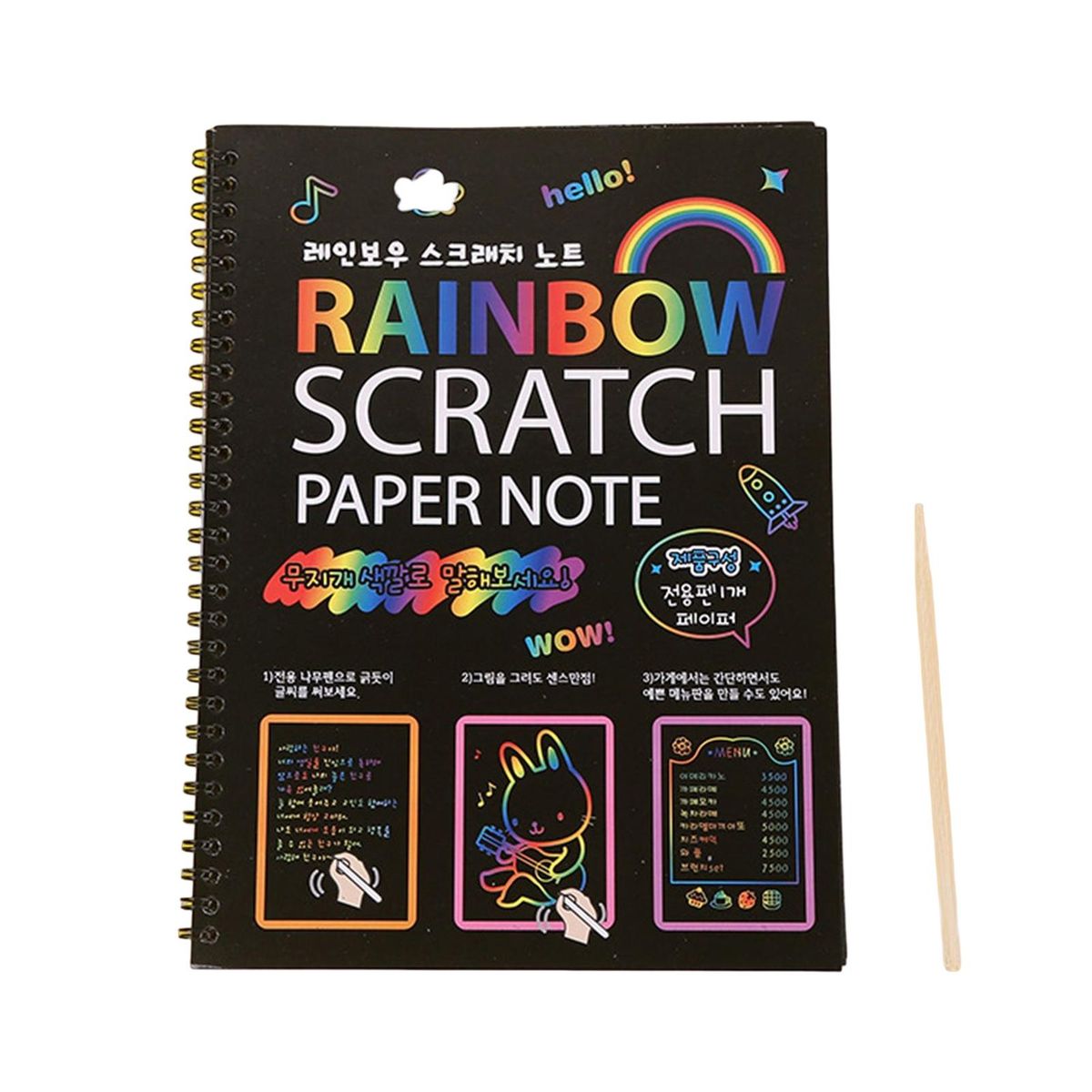Scratch Painting Book Kids Scratch Art Painting Paper Black