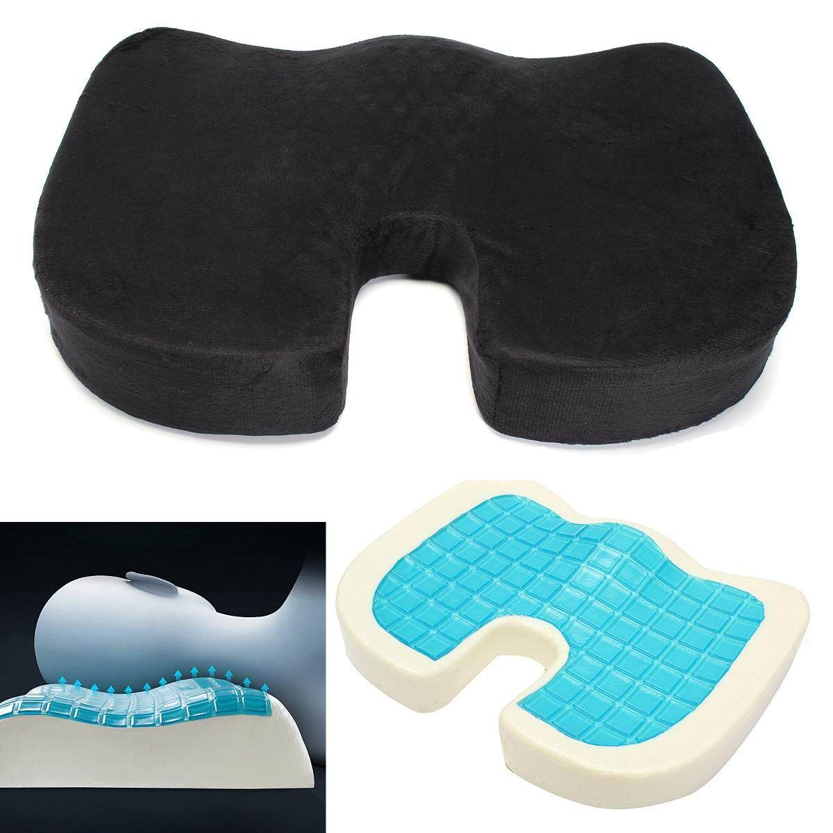 Coccyx Cooling Memory Foam Cushion Back Hip Car Seat Booster