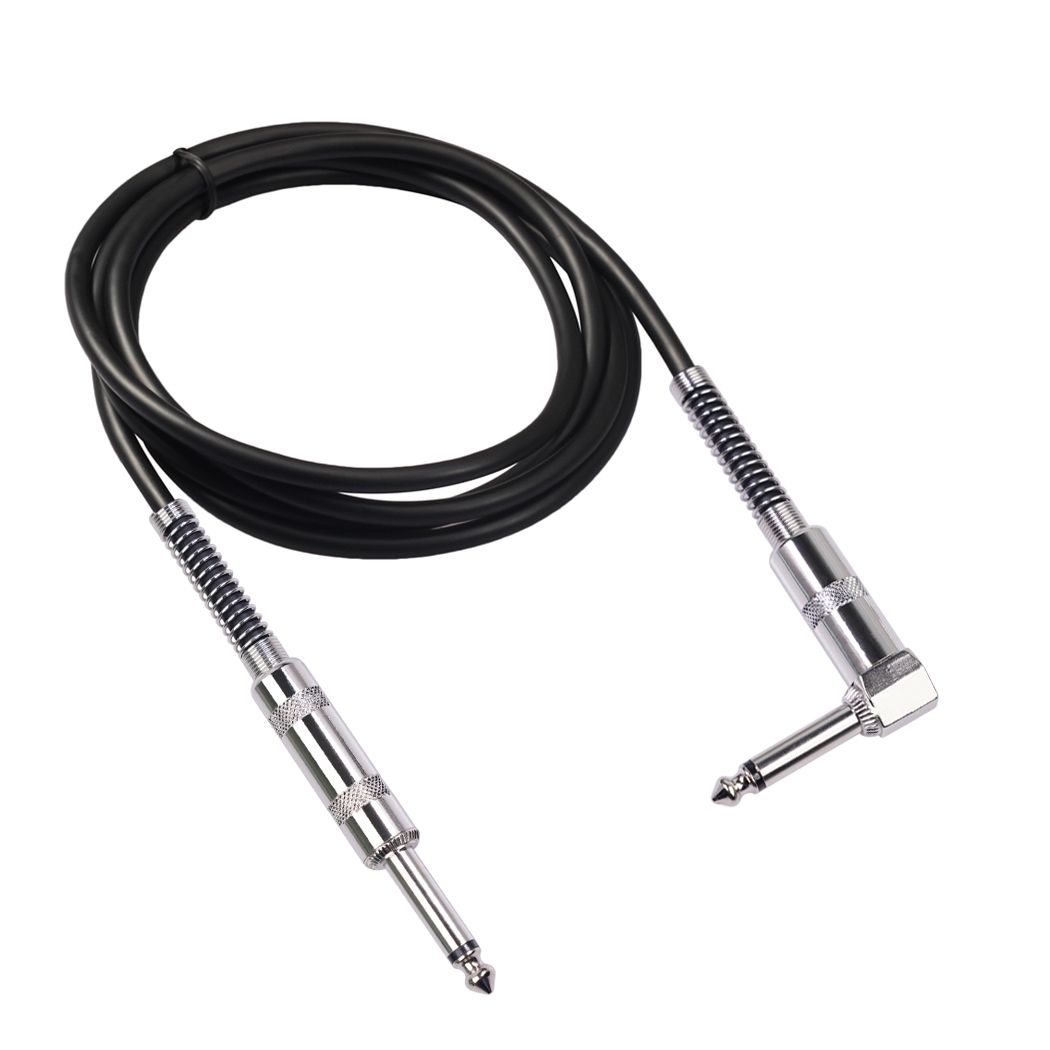 6.35mm Plug Straight To Elbow Electric Guitar Audio Cable-3m