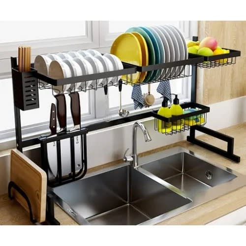 Over The Sink Dish Drainer - Double Sink