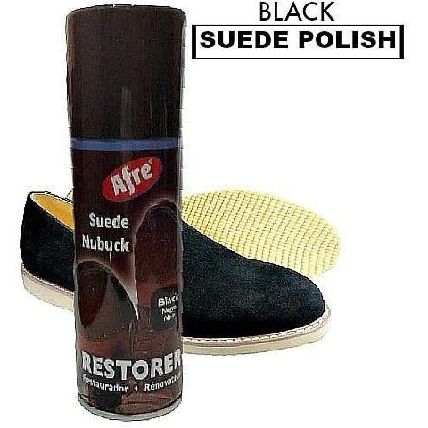 Black Spray Shoe Polish - Suede Nubuck Spray Polish - 200ml