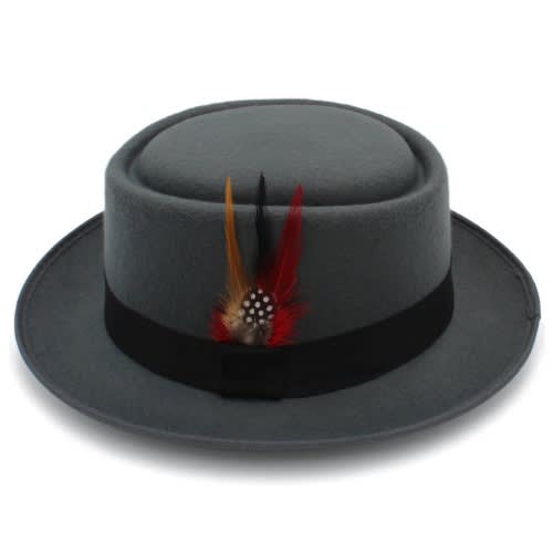 Fedora Flat Hat - Grey