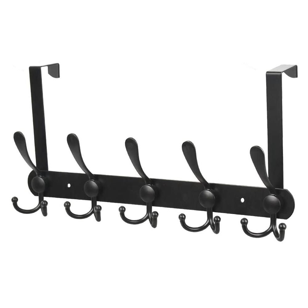Over Door Hooks Hanger with 5 Dual Heavy Duty Hooks for