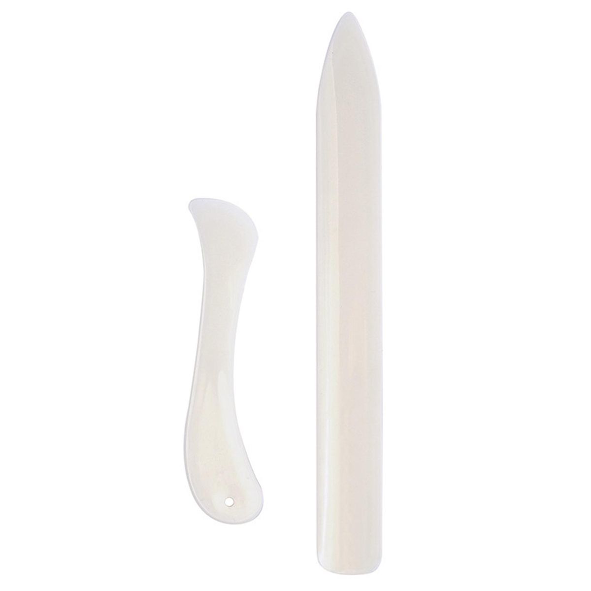 2Pcs Bone Folders Creasing Leatherwork Scrapbooking DIY Creaser Beige