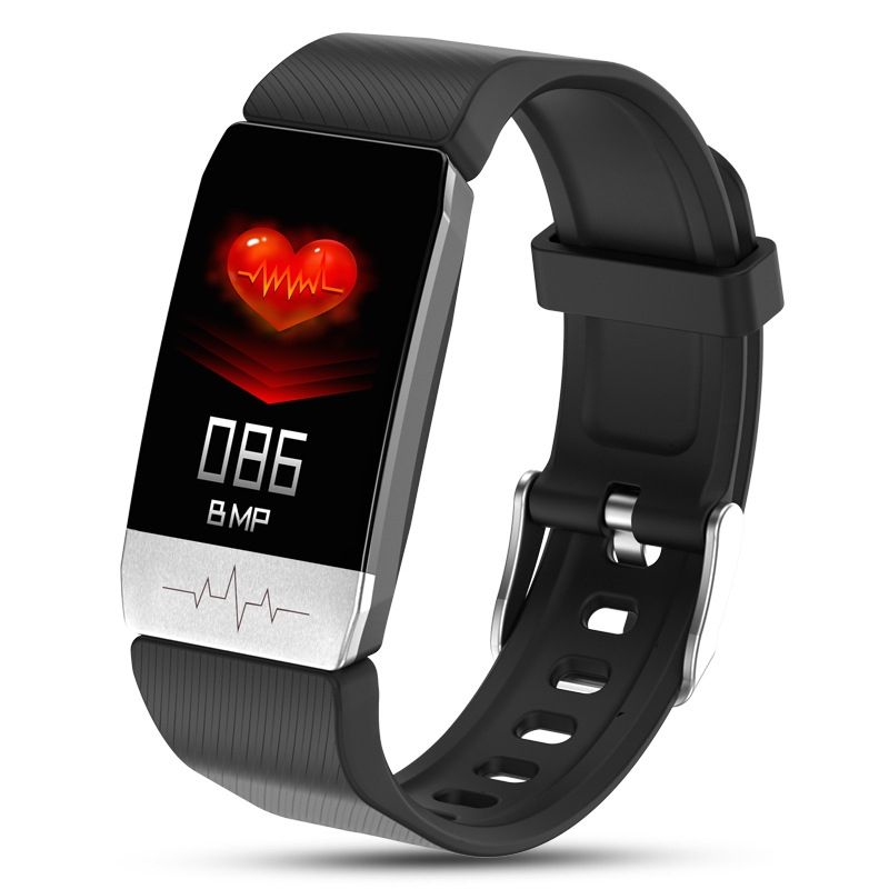 T1 1.14 Inch Color Screen Smart Watch IP67 Waterproof,Support Call Reminder /Heart Rate Monitoring/Sedentary Reminder/Sleep Monitoring/ECG Monitoring(Black)