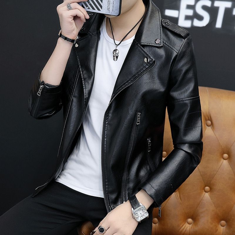 Men Winter Coat PU Leather Jacket Motorcycle Style Male Business Jackets