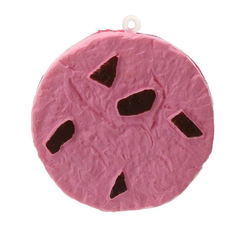 Squishy Crack Chocolate Bar Biscuit Cracker 5.5x1x6cm Sound With Packaging Collection Gift Decor Toy - Pink Pink