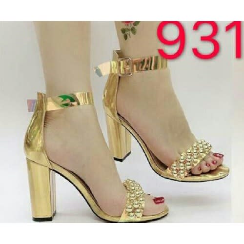 Gold Heeled Sandals
