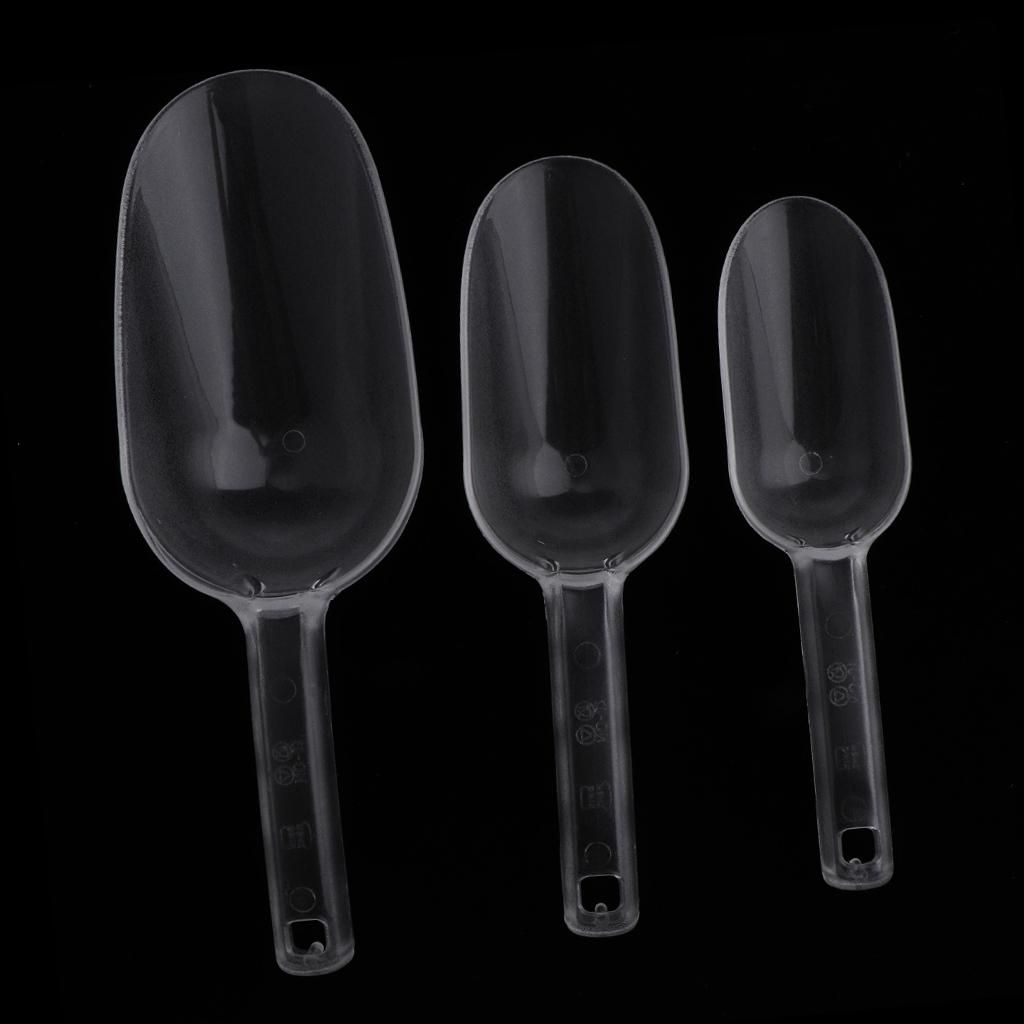 3pcs Shovels Transparent Spoons Kitchen  Acrylic To Pick Up Ice