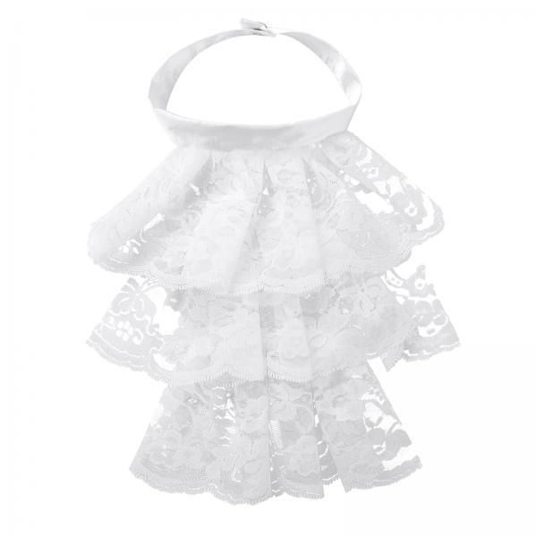 2x Victorian  Detachable Collar Women Lady Ruffled Lace Neck