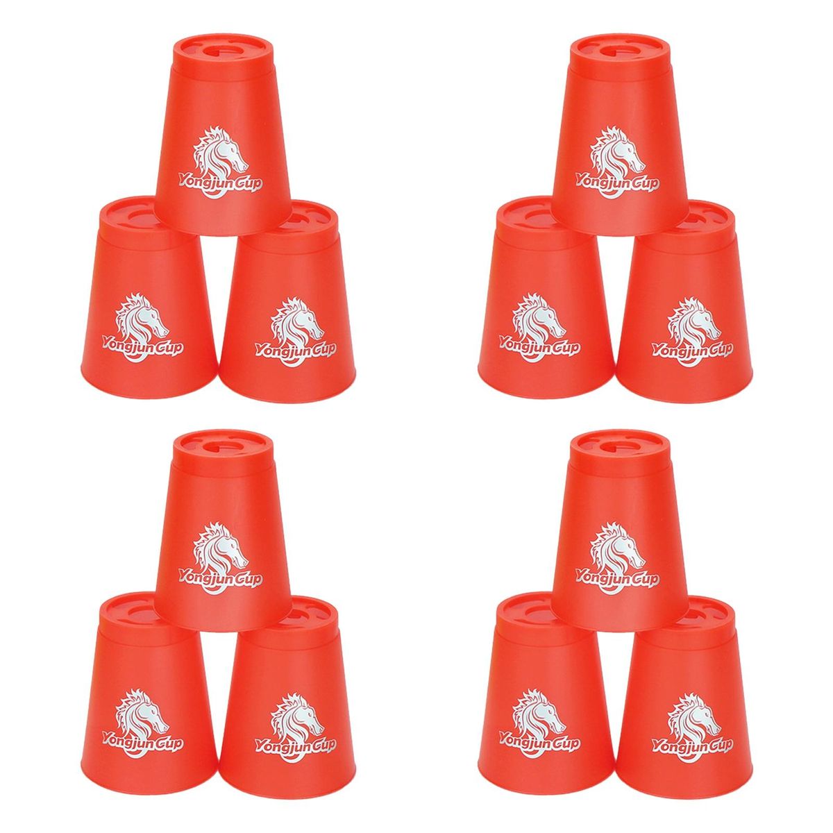 12PcsPack Cup Stacking Toy High Quick Speed Cups Kids Party Challenge Game Red