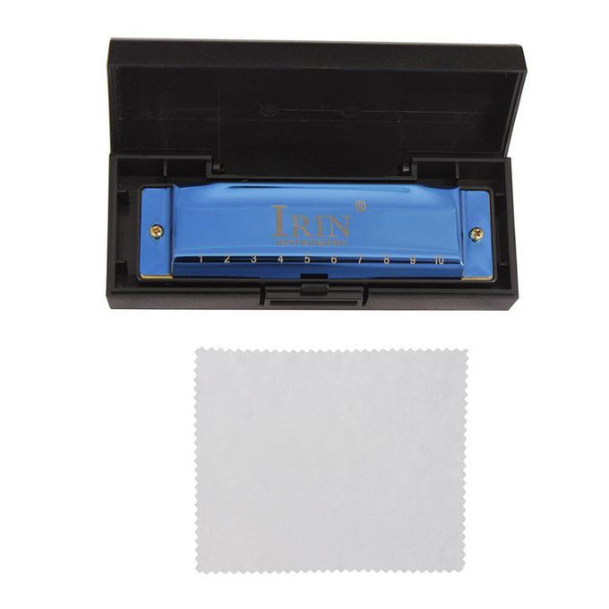 Blues Diatonic Harmonica 10 Holes 20 Tone Key Of C With Plastic Case