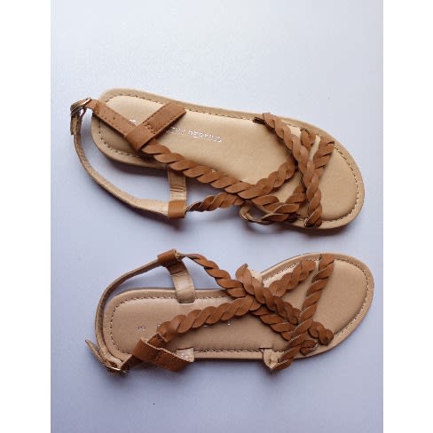 Ladies Flat Stock Sandal - Brown