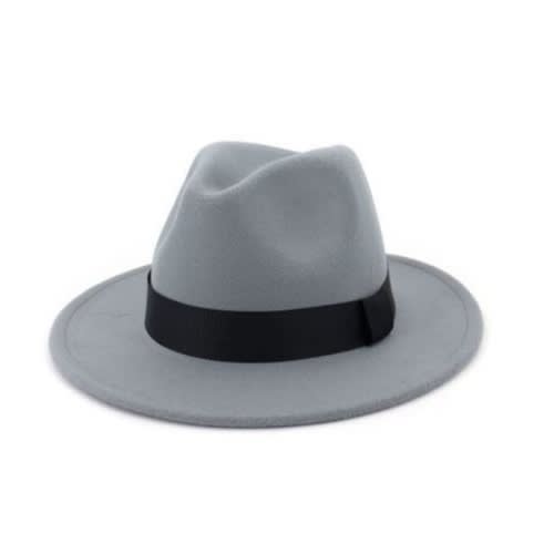 Super Men Fedora Hat - Grey