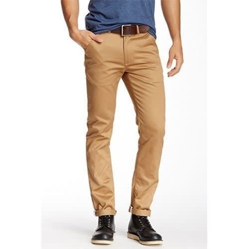 Men's Fitted Smart Chinos - Brown