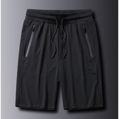 Breathable Black Zipper Shorts