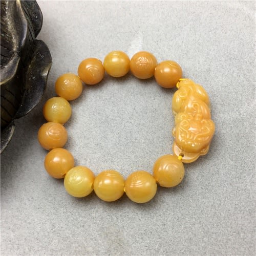 Resin Obsidian Bracelet - Orange