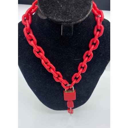 Unisex Silicone Choker Neck Piece - Red