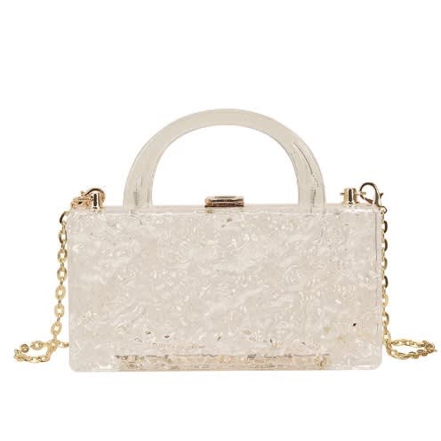 Acrylic Cracked Ice Design Purse