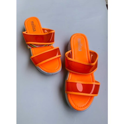 Women’s Wedge Slippers- Orange