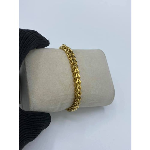 Stainless Steel  Men's Gold Bracelet Link