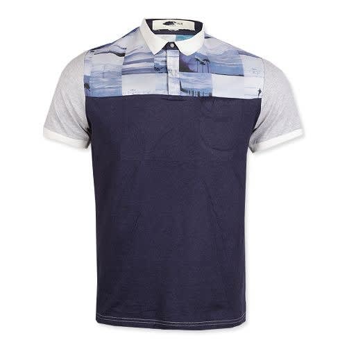 Multicolor Men's Double Panel Polo Shirt
